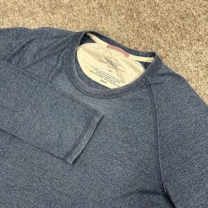 Apolis Global Citizen Indigo Cotton Knits Long Sleeve Shirt Mens Large Blue